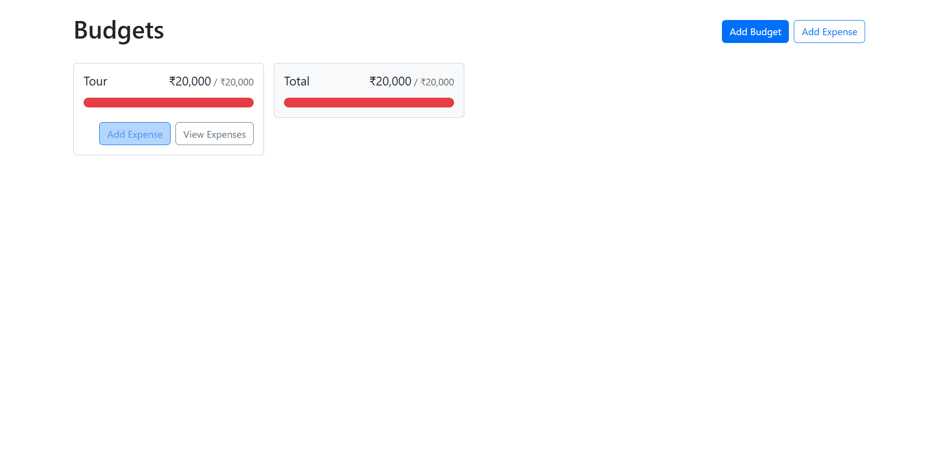 Budget Tracking